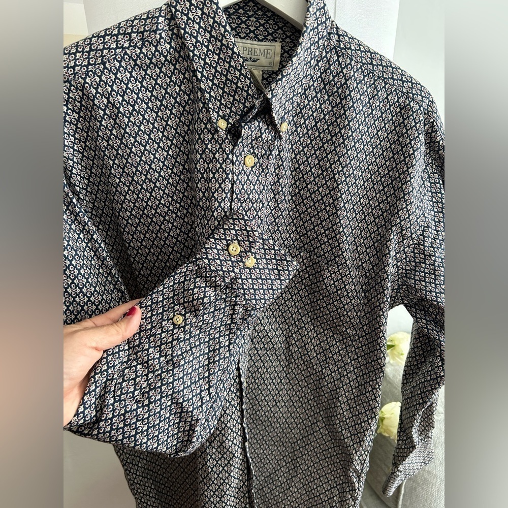 Vintage Supreme Y2K Button Up Printed Shirt Size S Party preppy - Picture 5 of 10
